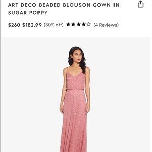 Adrianna Papell Art Deco Beaded Blouson Gown